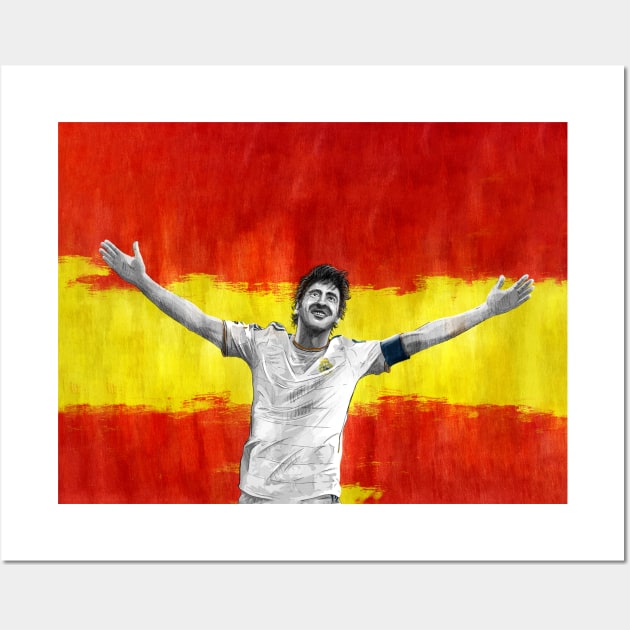 Raúl González Blanco - Real Madrid - La Liga Football Artwork Wall Art by barrymasterson